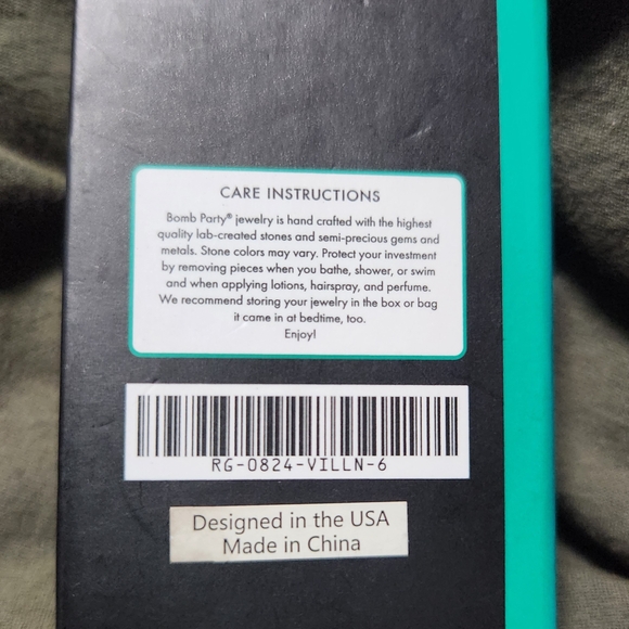 reign "the villian collection"wings of a raven CZ on hematite. - Picture 4 of 8
